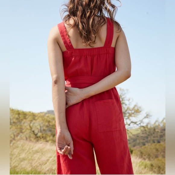 Everlane Red 100% Linen Jumper in Size 6. - Picture 2 of 14